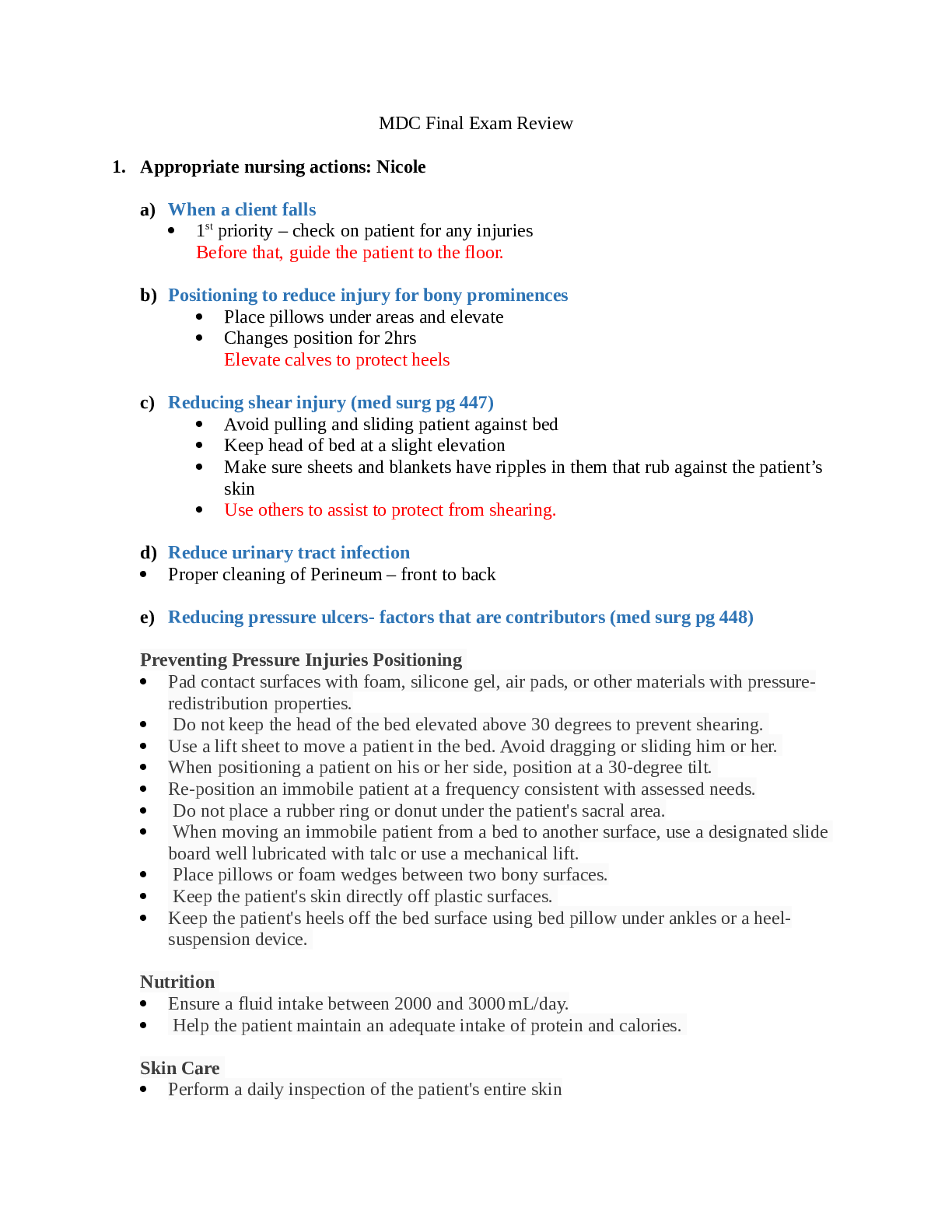 Preview image for MDC Final Exam Review